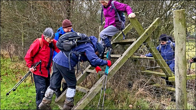 Evesham Rambling Club members during ramble